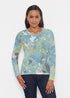 Long Sleeve Crewneck Tee Rain Forest Splash